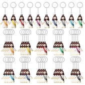 お買い得  彫像-50/100個の小さなイエスのキーホルダー、ミニイエスの置物キーホルダー、クリスマスストッキング詰め物ギフト、マルチカラーの小さなイエスのキーホルダー、ミニチュアキーホルダーを隠す