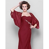 voordelige bruiloft gast wraps-Sjaals Dames Wrap Bolero Shrug Jassen  Jas Elegant Zonbescherming 3/4 Lengte Mouw Chiffon Bruiloft Gast Wikkels Met Effen Kleur Voor Bruiloft Lente om indruk te maken