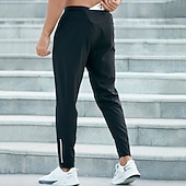 baratos Calças de Corrida &amp; Meias-Homens Calças de moletom com punhos calças esportivas Banda Refletora Bolso com zíper Cintura Alta Calças Ginásio Roupa Esportiva Dar certo Primavera Outono Elástico Respirável Academia Exercite-se