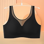 levne Sportovní podprsenky a tílka-Dámské Jóga podprsenka Sportovní podprsenky Spodní prádlo Nízká podpora Prodyšné Bezdrátový S vycpávkou Plná / Jednobarevná Sport Sportovní oděvy Černá Rubínově červená Tělocvična Cvičení Běh