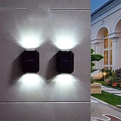 levne Venkovní nástěnná světla-1 ks 0,5 W venkovní nástěnná světla ovládání světla bílá teplá žlutá 1,2 V nádvoří zahrada 6 LED korálků