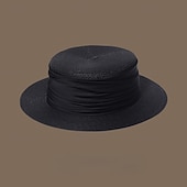 Hatter Strå Stråhatt Bryllup Te Fest Hesteløp cocktail Elegant Årgang Solbeskyttelse Med Glat Hodeplagg Hodeplagg billige Festhatter-Hatter Strå Stråhatt Bryllup Te Fest Hesteløp cocktail Elegant Årgang Solbeskyttelse Med Glat Hodeplagg Hodeplagg