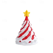 baratos Figuras Colecionáveis-Decorações de árvore de Natal em espiral impressas em 3D - versáteis e giratórias, adequadas para decoração de mesa em casa e no escritório, presente ideal para vários festivais, incluindo Natal e Ano