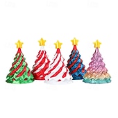 baratos Figuras Colecionáveis-Decorações de árvore de Natal em espiral impressas em 3D - versáteis e giratórias, adequadas para decoração de mesa em casa e no escritório, presente ideal para vários festivais, incluindo Natal e Ano