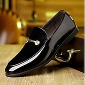 رخيصةأون أحذية لوفر-حذاء رجالي من الجلد الصناعي باللون الأخضر مع حلقات ذهبية مزخرفة - حذاء أنيق ومريح لحفلات الكريسماس والتجمعات الرسمية