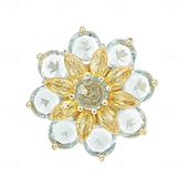 voordelige Spelden &amp; Broches-Broches Bloem Elegant leuke Style Luxe Broche Sieraden Goud Voor Bruiloft Feest Lahja Verloving Schoolfeest Festival