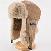 levne Pánské klobouky-Pánské Ušanka Ušanka klobouk Letecký klobouk Klobouk s klapkami na uši Zimní čepice Černá Světlá růžová Polyester Fleece Módní Retro styl Moderní soudobé Denní nošení Rande Plná / Jednobarevná