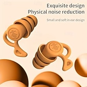 olcso Személyes ápolás és egészség-Újrahasználható szilikon füldugók Zajcsökkentő alváshoz füldugók Kényelmes, puha hallásvédelem horkoláshoz, úszáshoz és csendes éjszakai pihenéshez