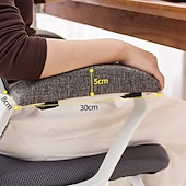 tanie Pokrowce na sofę-Poduszka podłokietnika na krzesło biurowe, poduszka podłokietnika na krzesło biurowe, zmywalny pokrowiec, gruba ergonomiczna poduszka na łokcie, wyściółka podłokietnika do jadalni