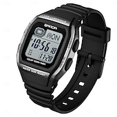 cheap Digital Watches-SANDA Gift for Women Men Digital Watch Large Dial Outdoor Sports Casual Luminous Calendar Date Waterproof Silicone Watch