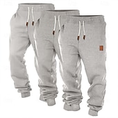 Недорогие Кроссовки-Муж. Штаны Джоггеры Флисовые штаны Кулиска Эластичная талия Мульти-упаковка Полотняное плетение Комфорт Полная длина на открытом воздухе Повседневные На выход Мода Классический