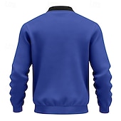 economico Giubbotti Casual-Per uomo Giacca Leggera Giacca Casual Vacanza Quotidiano Traspirante Tasca Primavera Autunno Semplice Moda Classico Collo alla coreana Regolare Nero Giallo Rosso Blu marino Blu reale Giacca