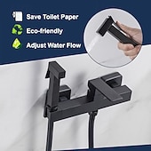 Недорогие Смесители для ванны-Биде кран черный Самоочищение Современный