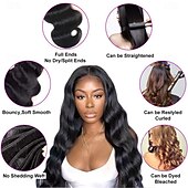 baratos 3 conjuntos de extensões de cabelo natural-12a pacotes de cabelo humano 8-28 polegadas onda corporal 100% cabelo virgem brasileiro não processado 4 pacotes extensões de cabelo humano trama rápida preto natural