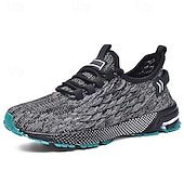ieftine Adidași casual-Adidași sport albaștri pentru bărbați, din plasă, cu partea superioară respirabilă din tricot și talpă absorbantă de șocuri, pantofi sport ușori pentru sală, antrenament și purtare zilnică