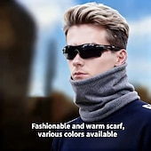 Недорогие отопление охлаждение-2 зимних теплых гетра для шеи для мужчин – утолщенные, дышащие, с мягкой флисовой подкладкой, ветрозащитные для езды на велосипеде и активного отдыха, универсальные, можно носить как грелку для шеи,