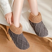 Недорогие Домашние тапочки-пушистые нескользящие носки для женщин, зимние теплые домашние тапочки, носки с цепкостью, уютные флисовые носки для сна