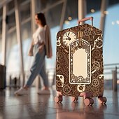 baratos Desgaste em casa e chinelos em casa-Capa protetora elástica para mala de viagem com estampa artística.
