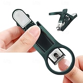 お買い得  パーソナルケアと健康-拡大鏡付き爪切り - 2.5倍の拡大鏡で正確かつ安全にトリミングできます。硬い爪にも使えるステンレス製の鋭い刃。切り取った爪を収納できるケース付き。両親や祖父母へのクリスマスプレゼント。