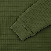 halpa Vohvelineule T-paita-Miesten Vohveli tee T-paita Quarter vetoketjullinen T-paita Pitkähihainen Stand-kaula-aukko Syksy Talvi 봄 &amp; Syksy Yhtenäinen väri Neuleet Päivittäin Vapaa-aika Sulkea jnk vetoketju ulko