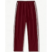 cheap Running Pants &amp; Tights-Men's Wide-leg Sweatpants sport pants Casual Pants with Pockets Split High Waist Bottoms Gym Athleisure Workout Spring Fall Breathable Gym Workout Track Regular Fit Sportswear Activewear Solid Colored