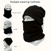 Недорогие отопление охлаждение-2 зимних теплых гетра для шеи для мужчин – утолщенные, дышащие, с мягкой флисовой подкладкой, ветрозащитные для езды на велосипеде и активного отдыха, универсальные, можно носить как грелку для шеи,