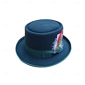 ieftine pălării de petrecere-Palarie Material Textil Palarie de soare Nuntă Crăciun Halloween Zi de Naștere Concediu Elegant Epocă Cu Culoare Pură Diadema Articole Pentru Cap