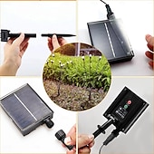 billige Landskapslys-6 i 1 Utendørs Solcelle Vanntett Fyrverkeri Bakke Plugg Inn Lys 48LED Stråler Gårdsplass Hage Gressbane Park Atmosfære Dekorasjon Lys Landskapslys 8 Funksjon Fjernkontroll