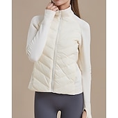 cheap Puffer Jackets-Women's Hiking Jacket Puffer Jacket Thermal Jacket Outdoor Thermal Warm Hiking Outfits Hiking Clothes Winter Autumn / Fall Top Camping / Hiking / Caving Winter Sports Running Solid Color Black White