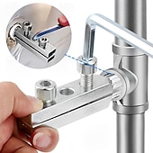 levne El Araçları-Nástroj na vytahování poškozených ventilů z kohoutku, ocelová trubka s nastavitelnou úhlou 1/2-3/4 palce &amp;odšroubovák, snadno uchopitelný, modrá rukojeť, základní sada pro údržbu instalatéra