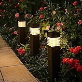 baratos Luzes e lanternas de caminho-Luz de fadas para paisagem de jardim com energia solar, luz de gramado para decoração de quintal doméstico, iluminação externa à prova d&#039;água, 1 peça