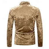 economico Magliette casual da uomo-Per uomo Maglietta Maglietta in velluto Camicia a Maniche Lunghe Manica Lunga Dolcevita Primavera Autunno Semplice Moda Designer Essenziale Classico Vacanza Streetwear Uscire Vinaccia Nero Argenteo