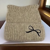 olcso Kalapok-Női Kalap Téli kalapok Meleg Szabadtéri Otthon Utca Kötött Szalagcsokor