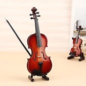 baratos Presentes-Estatueta de violino minúscula tocável, ornamento de modelo de violino em miniatura feito à mão, mini instrumento musical, presente de Natal para professores de escola de música, formatura, escritório