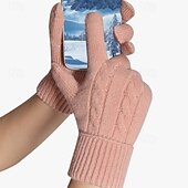 economico Guanti-Per donna 1 Paio Interi / Invernali / Guanti lavorati a maglia Streetwear / All'aperto Guanti - Semplice Dita intere / Stampato