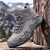 baratos Botas de caminhada-calçados esportivos masculinos bege de cano alto - botas táticas de caminhada duráveis para aventuras ao ar livre