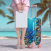abordables Vêtements d’intérieur et pantoufles-Housse de valise imprimée style océan, extensible, protection élastique pour valise de voyage