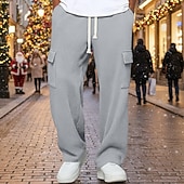 economico Carico-Per uomo Nido d'ape Pantaloni da Tuta Cargo Pantaloni Pantaloni della tuta a gamba dritta Coulisse Elastico in vita Multi-tasche Semplice Traspirante Lunghezza intera Sport all'Aperto Casuale