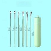 cheap Personal Care &amp; Health-6pcs Stainless Steel Ear Wax Removal Tool Set Spiral Rotating EarPicking Spoon Ear Picker Spoon For Cleaning Collecting Ear Wax