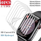cheap Smartwatch Screen Protectors-[2 Pack] 10 Pack [5 Pack] Watch Screen Protector Compatible with Apple Watch Ultra 49mm Series 8 7 41mm 45mm Series 6 5 4 SE 40mm 44mm Series 3 2 1 38mm 42mm Max Coverage Touch Sensitive Bubble Free