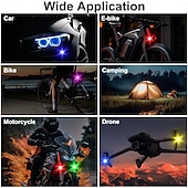 ieftine Lumini decorative-Lumini stroboscopice wireless cu telecomandă pentru motocicletă și mașină, LED-uri, 8 culori, anti-coliziune, încărcare USB, impermeabile, lumini de avertizare de urgență interioare pentru camion,