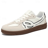 abordables Baskets-Homme Chaussures Décontractées Marche Occasionnel Daim Toile Confortable Antidérapant Respirant Mocassin Rouge Bleu Beige