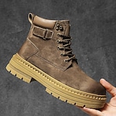 זול מגפי עבודה-מגפי הליכה בצבע חום בהיר לגברים - עמידים ונוחים, מושלמים להרפתקאות חוץ, טיולים רגליים ולבוש יומיומי