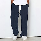 رخيصةأون ساق مستقيم-رجالي بنطال واسع الساق بنطلونات بنطلون مضلع السراويل الفضفاضة السراويل رباط مرونة الخصر سهل مخطط رطوبة فتل متنفس مكتمل الطول رياضة في الهواء الطلق فضفاض مناسب للبس اليومي العطلة موضة أسود وردي بلاشيهغ