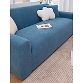 cheap Sofa Cover-1 Piece Jacquard Wear-Resistant Elastic Sofa Cover – Solid Color Premium All-Season Universal Thickened Anti-Slip Slipcover, Suitable for L-Shaped and 1/2/3/4-Seater Sofas