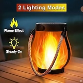tanie Oświetlenie krajobrazowe-Solarna lampa LED w kształcie płomienia wisząca latarnia zewnętrzna wodoodporna lampa ogrodowa do dekoracji podwórka na przyjęcia