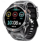 رخيصةأون ساعات ذكية-ساعة ذكية 2025 بنظام تحديد المواقع العالمي (GPS) بشاشة 1.46 بوصة مزودة ببوصلة ومصباح يدوي وبلوتوث ومكالمات وبطارية 580 مللي أمبير في الساعة ومقاومة للماء وتتبع اللياقة البدنية وساعة رياضية ذكية