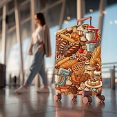 baratos Desgaste em casa e chinelos em casa-Capa protetora elástica para mala de viagem com estampa artística.