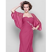 voordelige bruiloft gast wraps-Sjaals Dames Wrap Bolero Shrug Jassen  Jas Elegant Zonbescherming 3/4 Lengte Mouw Chiffon Bruiloft Gast Wikkels Met Effen Kleur Voor Bruiloft Lente om indruk te maken