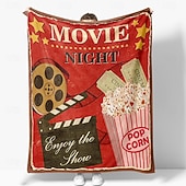 Недорогие Тонкие одеяла и пледы-Флисовые одеяла Плед для дивана Подарок Фильм Винтаж Классика 3D Диван Кровать Декоративное одеяло Теплое одеяло Домашний декор